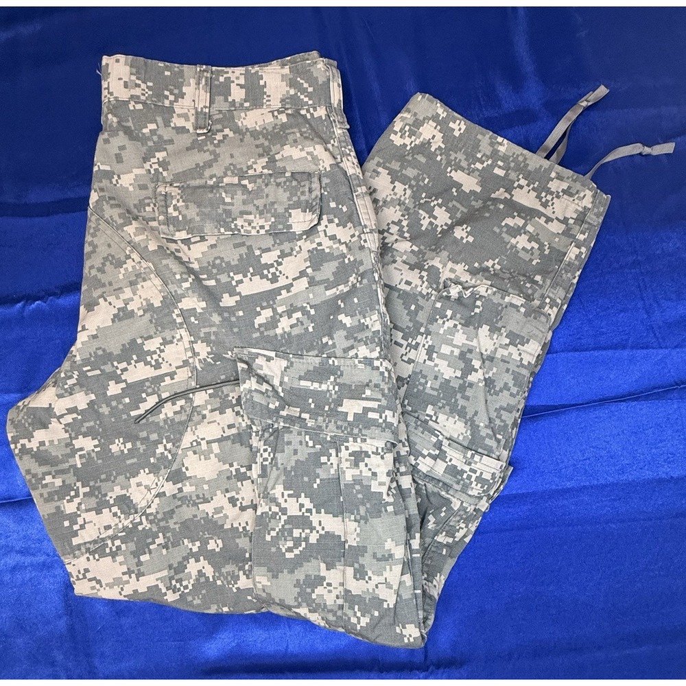 US Army Digital Camo Pants Men's Medium Short ACU Military Cargo Combat Trousers